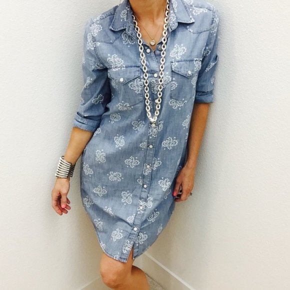 gap denim shirt dress